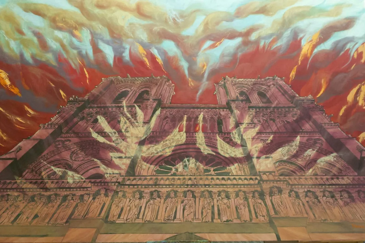 Incediul de la Notre-Dame, prevestit de o pictoriță din Craiova. „După toate atentatele din Europa, mă temeam într-un fel pentru catedrală”