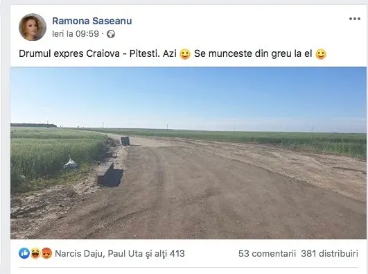 TVR Craiova și-a atacat angajatul după o postare pe Facebook, în legătură cu Drumul Expres Craiova-Pitești