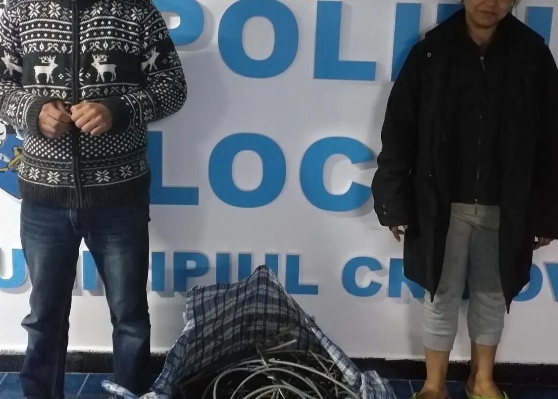 Tineri din Craiova prinși la furat de cabluri electrice de pe șantierul „Podului suspendat” din Parcul Romanescu