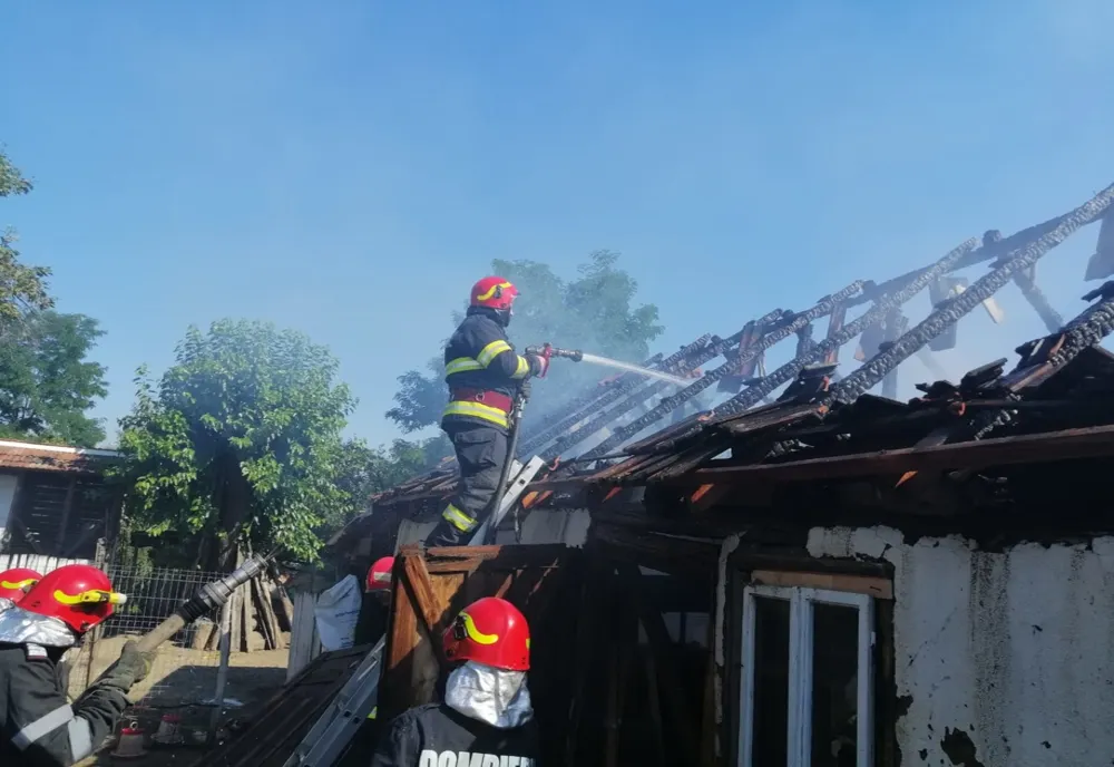 Incendiu la o anexă gospodărească din Dolj. Risc de extindere