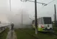VIDEO. Tramvai cuprins de un incendiu după ce a fost lovit de fulger, în Craiova