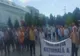 Angajaţii termocentralelor, protest în faţa Prefecturii Dolj
